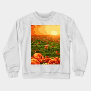 Halloween Pumpkin Farm - Landscape Crewneck Sweatshirt